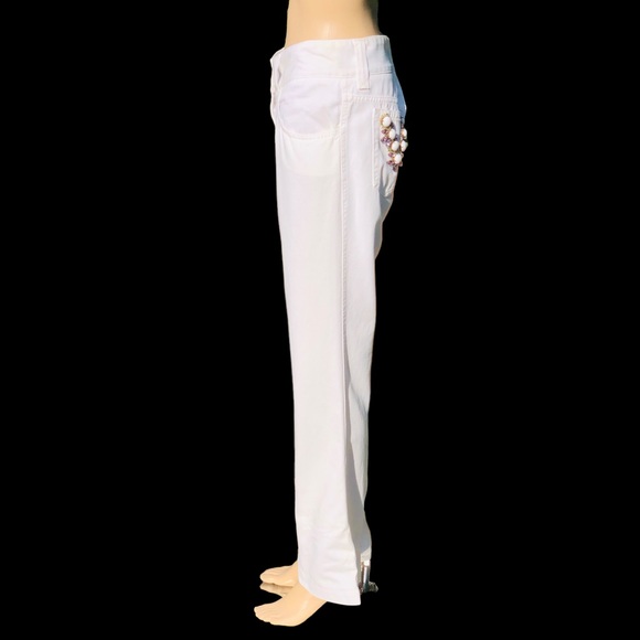Dolce Gabbana white jeans with crystals Sz 30 x 32 - Picture 11 of 16